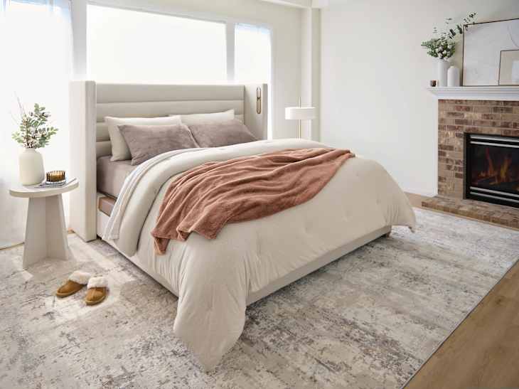 ComfortMode mattress on neatly made bed.