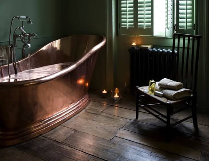 Dark bathroom top