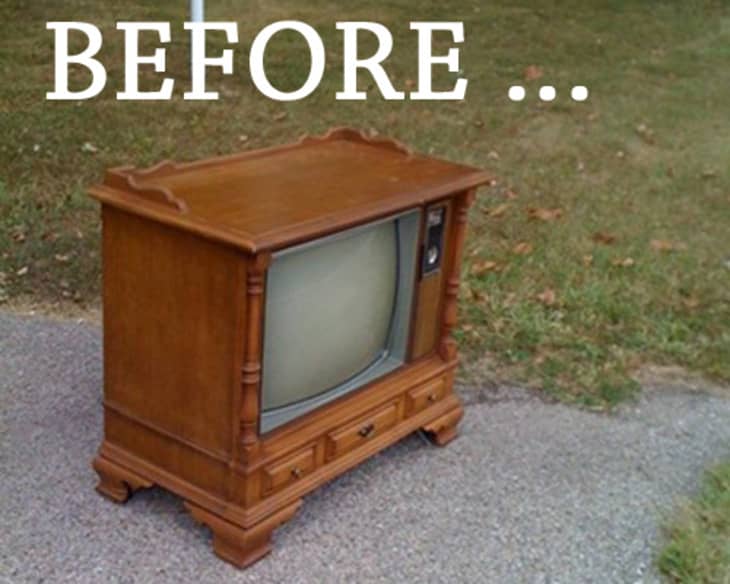 Old wooden hotsell tv console