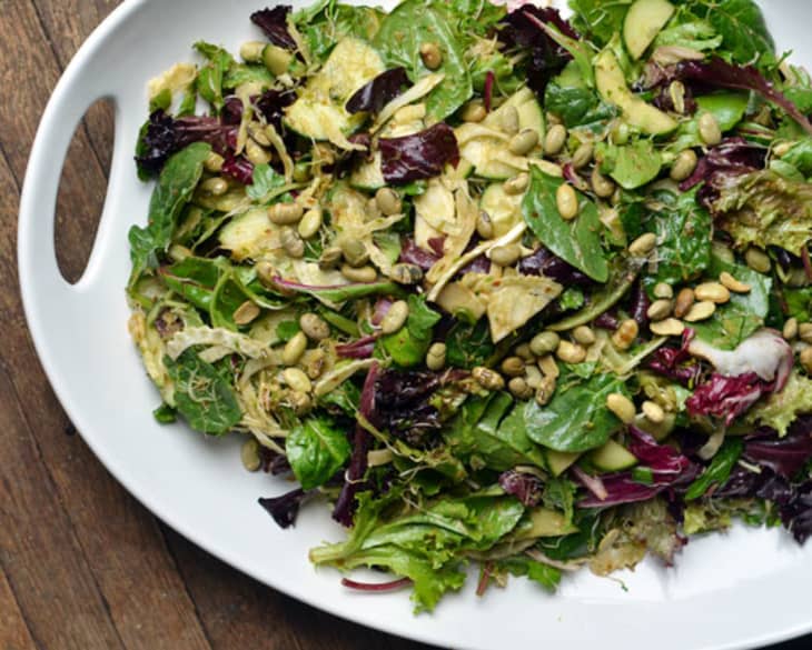 Recipe: Crisp Salad with Sprouts & Miso-Lemon Dressing | The Kitchn