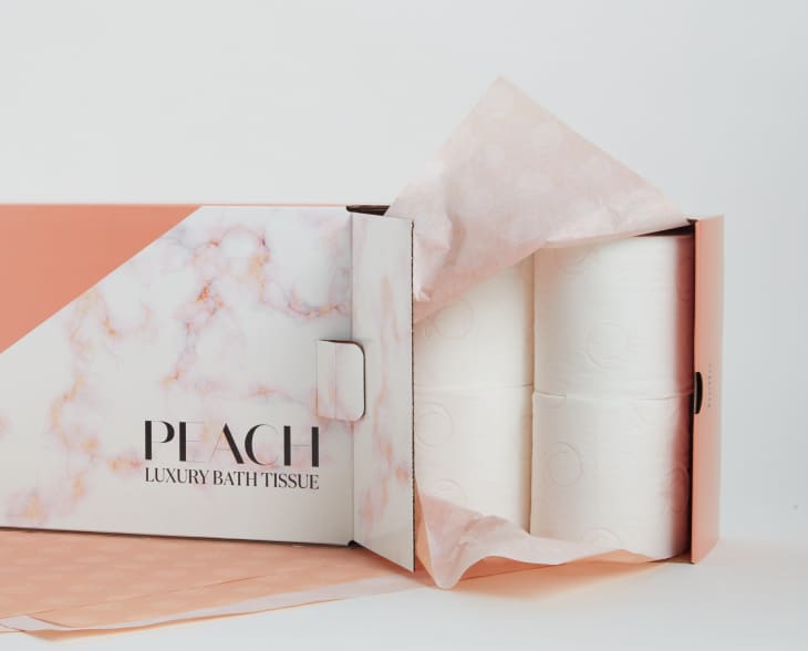 Peach Luxury Bath Tissue Fancy Toilet Paper