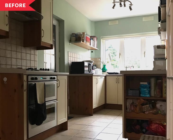 Open Kitchen Shelving and Backsplash Redo - Before and After