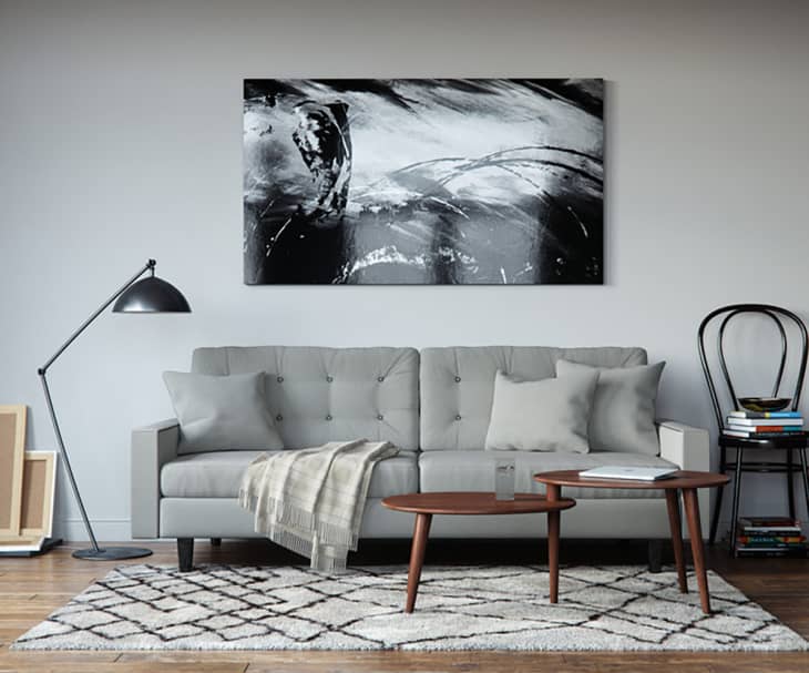 Light deals gray couch
