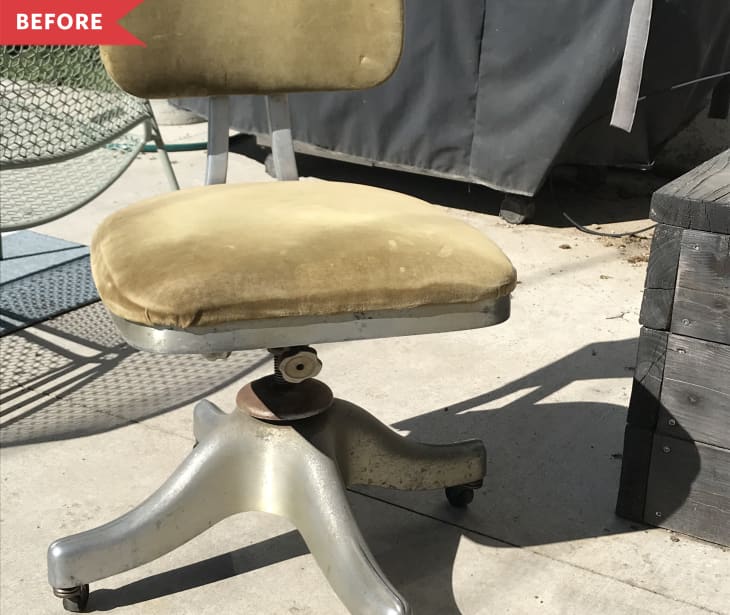 Reupholstered Shaw Walker Desk Chair - Vintage Chair Redo