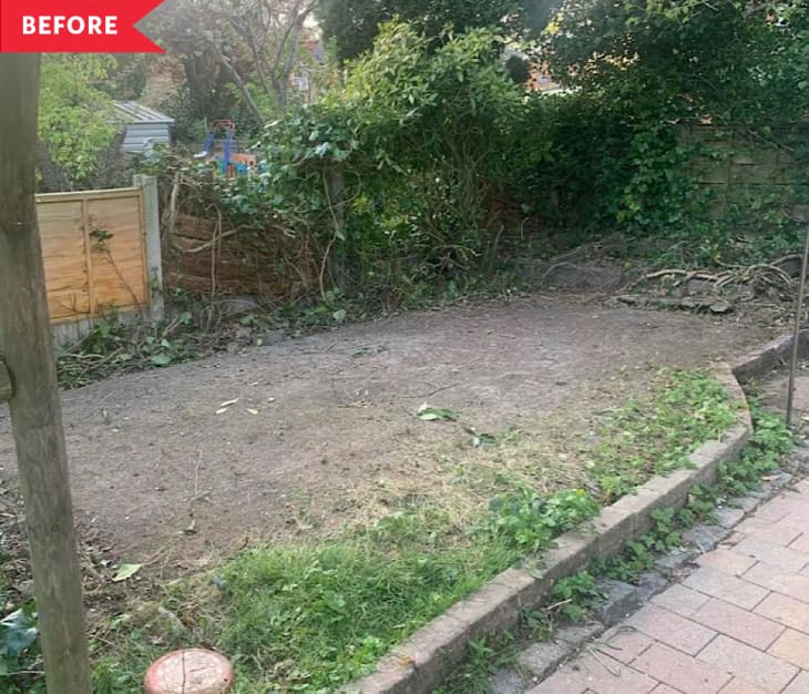 Before: Empty yard