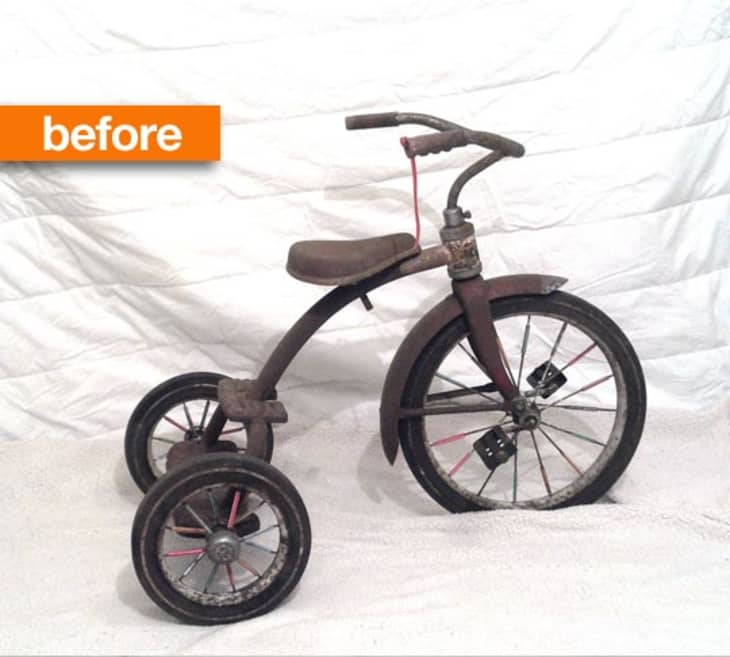 Old top school tricycle