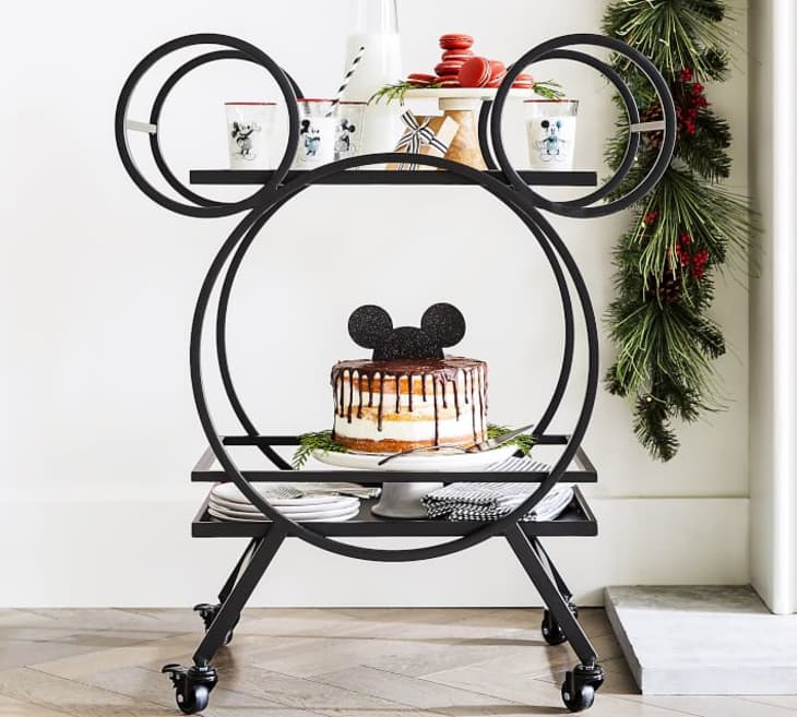 Pottery Barn's New Disney Collection Includes a MickeyShaped Bar Cart