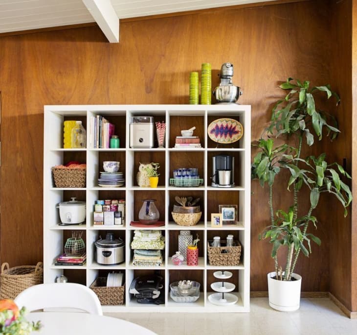 The IKEA Expedit Bookshelf Makes a Great Kitchen Cubby Storage Solution The Kitchn