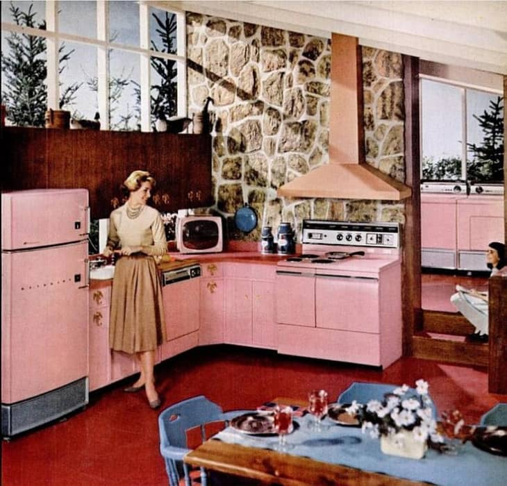 Vintage kitchen table in formica, Sweden 1950