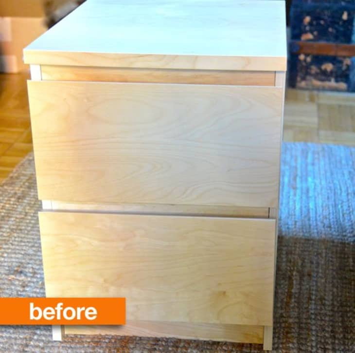Before After An IKEA Nightstand Gets An Influx of Texture