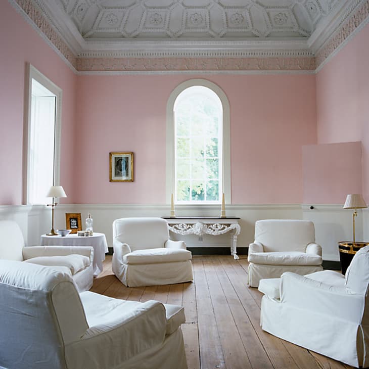 HOME TOUR  Ever consider pink walls for the living room?