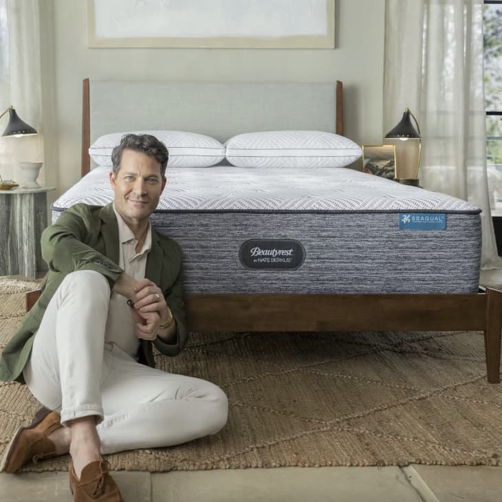 Nate Berkus with his Beautyrest mattress