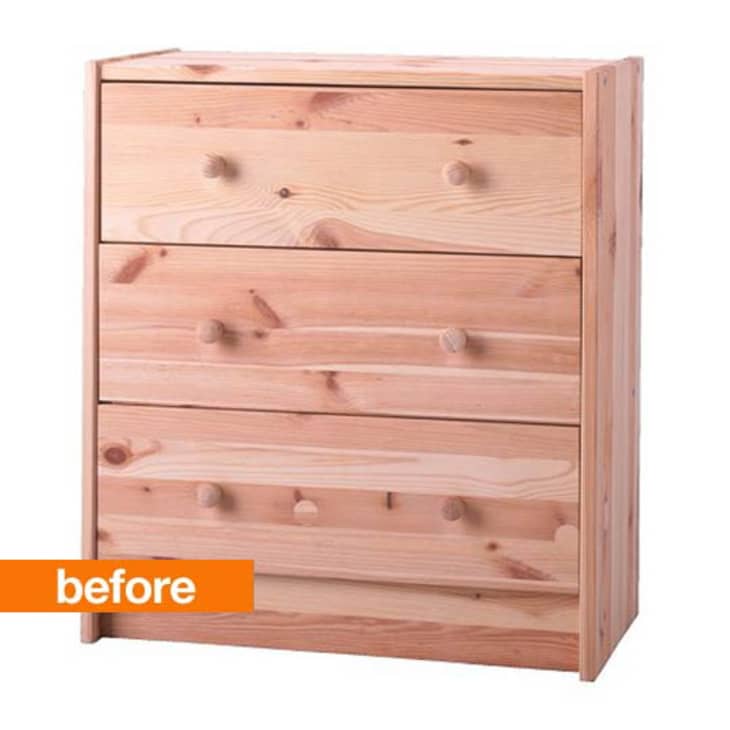Before After Unfinished Dresser Gets Colorful New Look