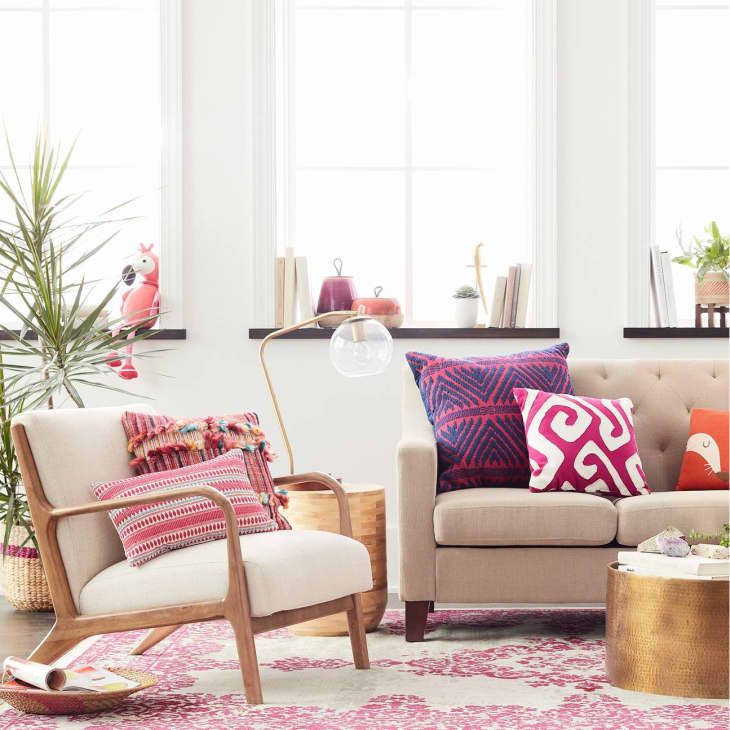 Pink store cushions target