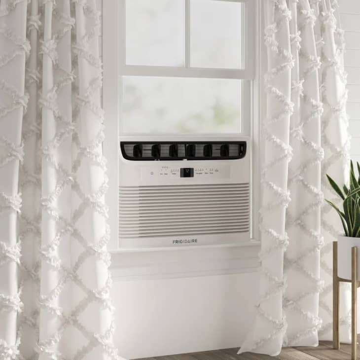 white window air conditioning unit