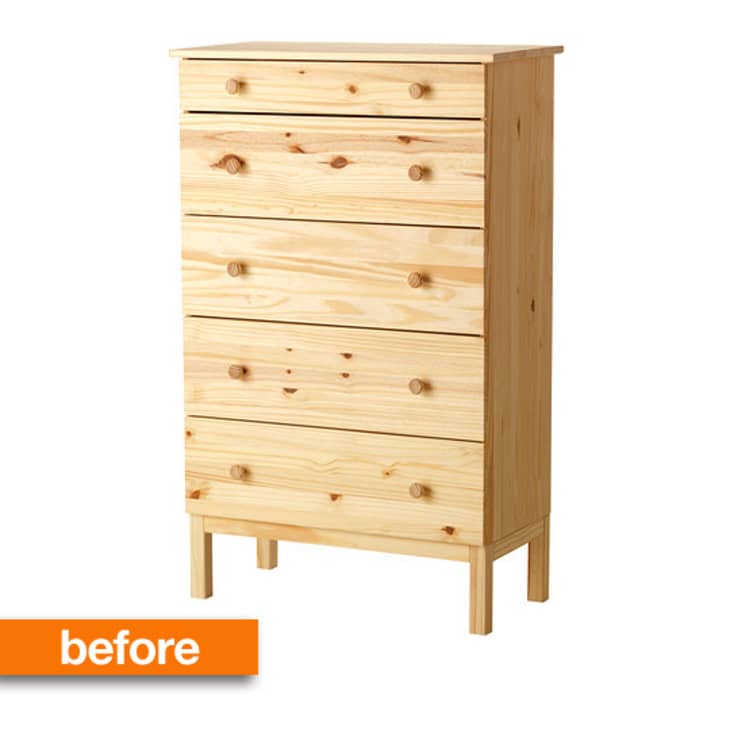 Before & After A Tame IKEA Tarva Gets a Chic Upgrade Apartment Therapy