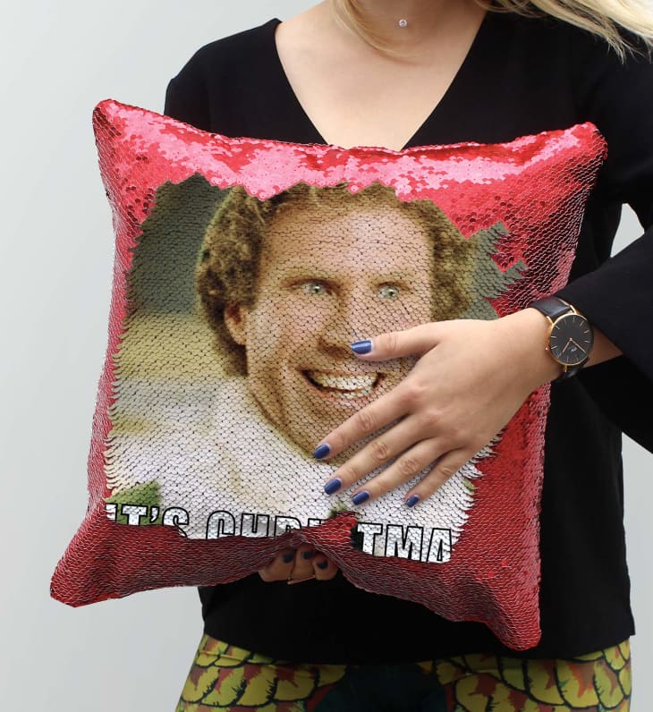 Abel Sequined Cotton Throw Pillow