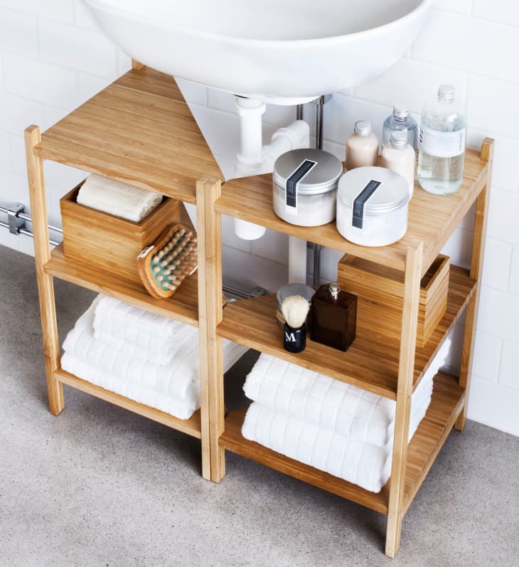 Open under shop sink storage