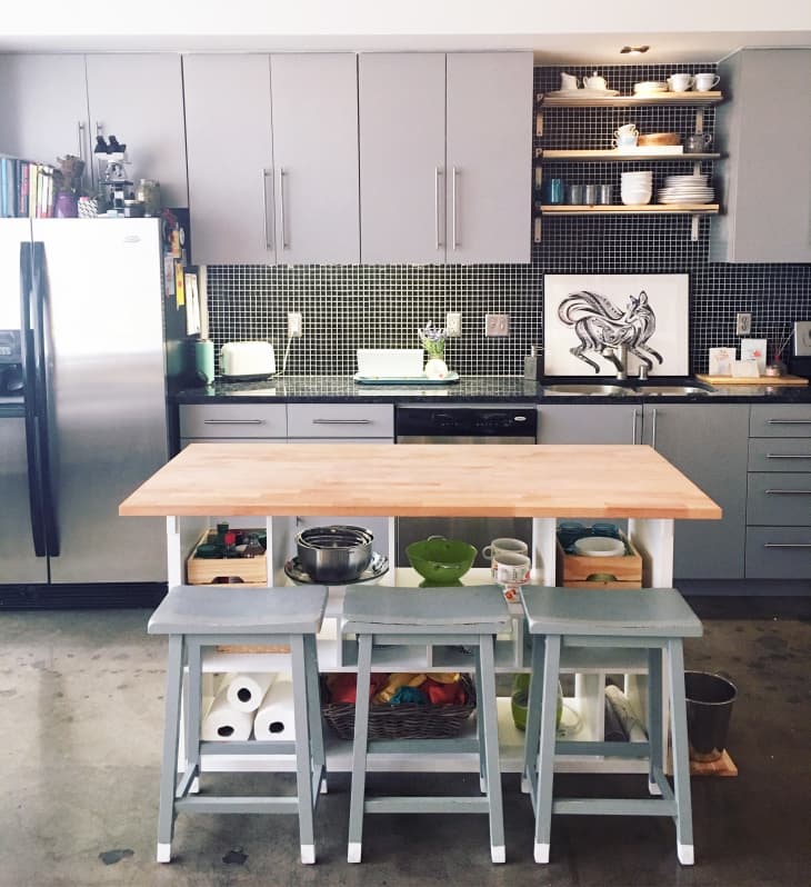 IKEA Hack Kitchen Island DIY for 200 Apartment Therapy
