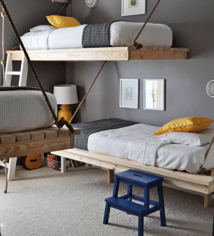 3 loft beds in one hot sale room