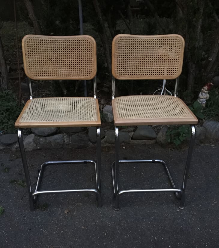 Don’t Miss Out on These Two Cane Barstools on Bazaar Apartment Therapy
