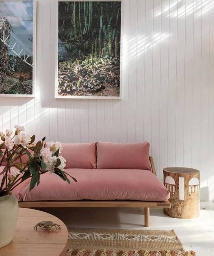 Pink settee deals