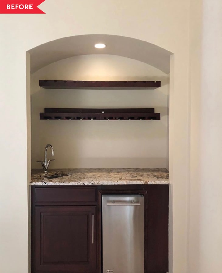 Inexpensive Home Bar Makeover Apartment Therapy