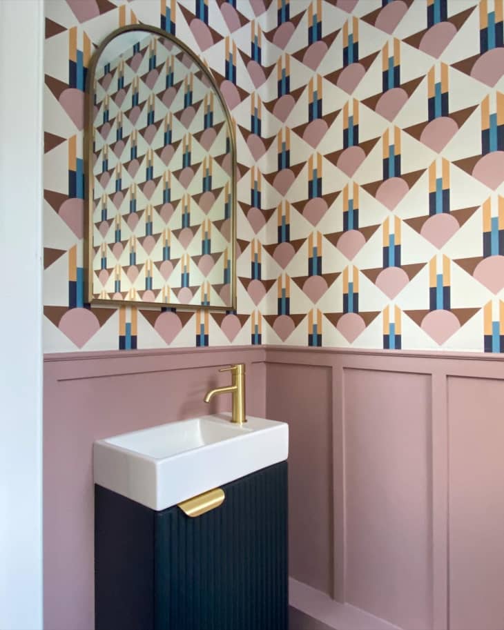 Papel pintado con formas geométricas