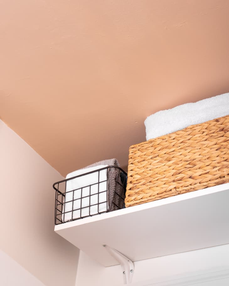 Shelf above a bathroom door