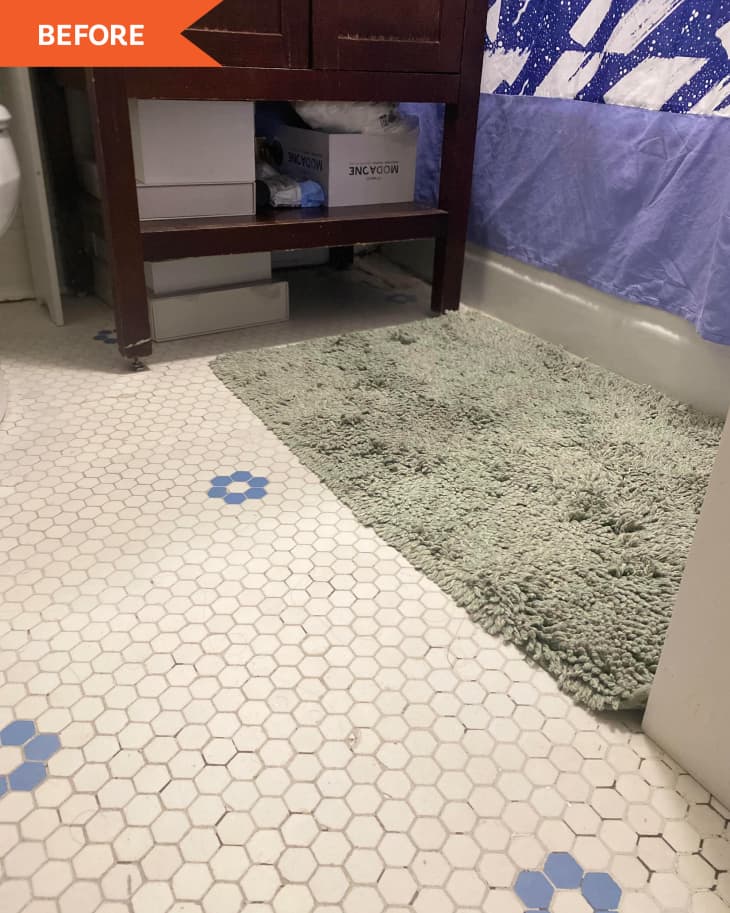 How I Clean My 100YearOld Bathroom Tile Floor Apartment Therapy