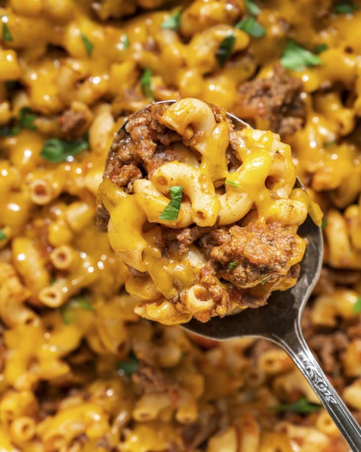 While Hungarian goulash is a soup or stew made with beef, onions, and paprika, American goulash is a beef, tomato, and macaroni dish.