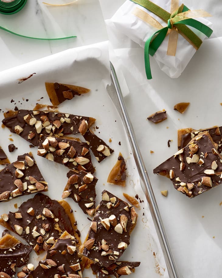 Sheet Pan Chocolate Almond Toffee