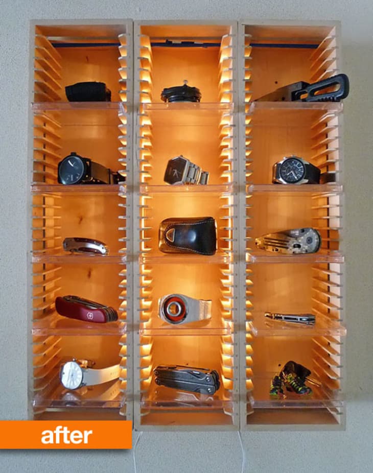 Before & After: IKEA CD Storage Racks Turned Into Gadget Display