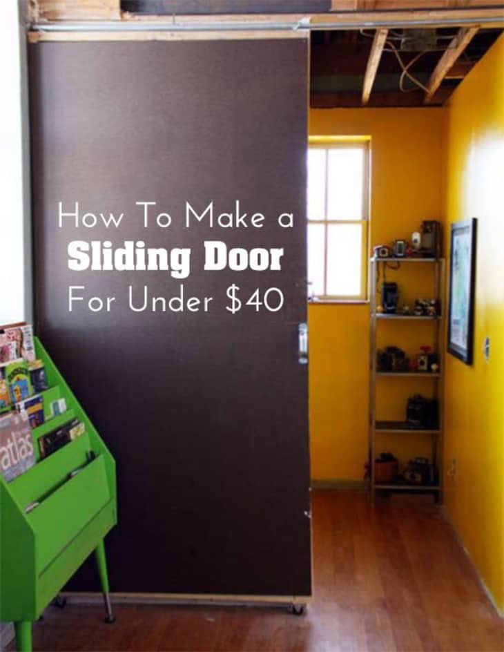 DIY Home Decor How To Make a Sliding Door for Under 40 Apartment