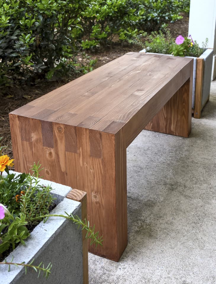 DIY Outdoor Wood Bench Apartment Therapy
