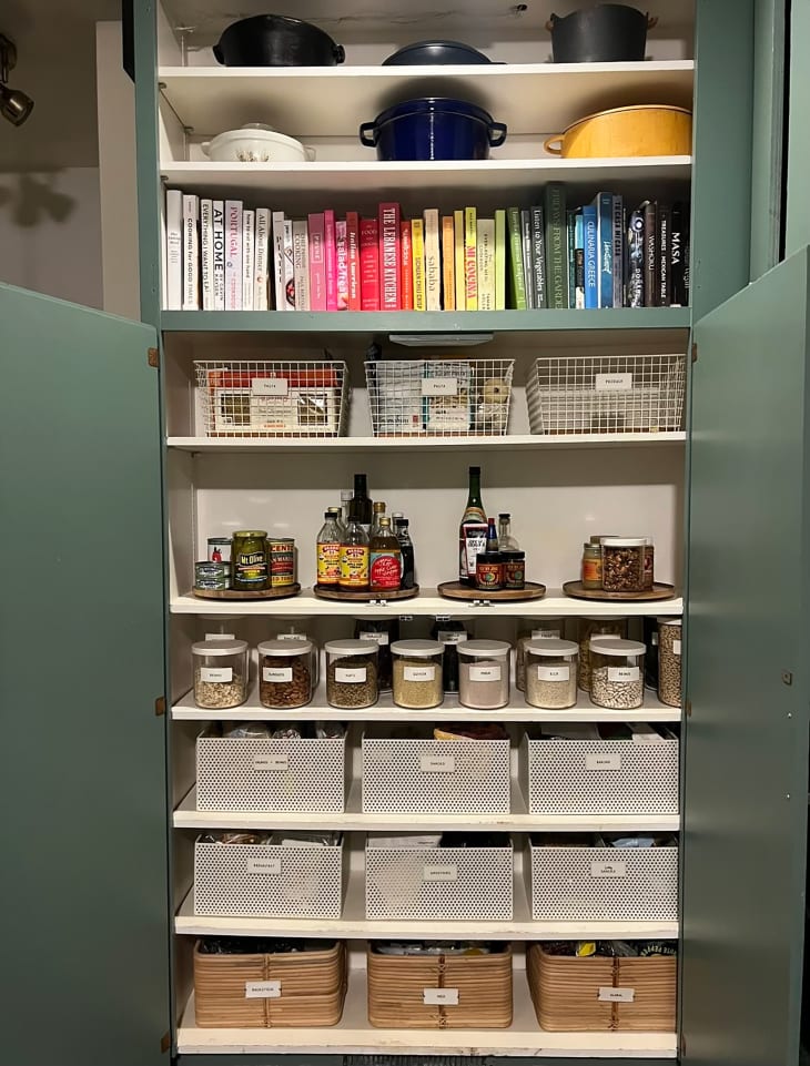 Color coded pantry.