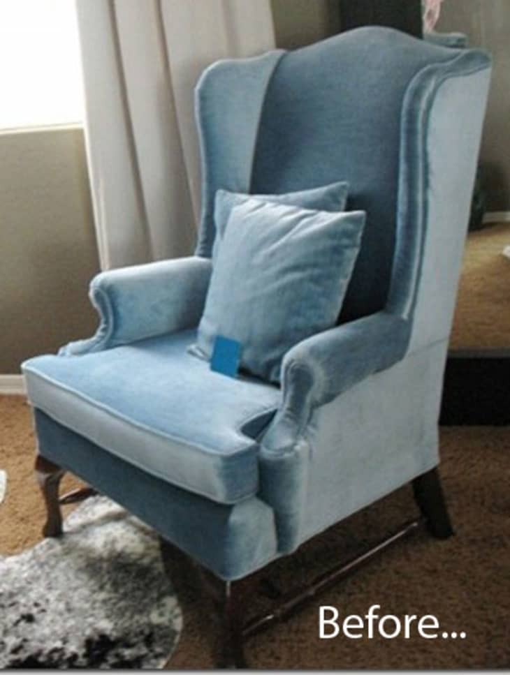 Painted upholstered sales chair