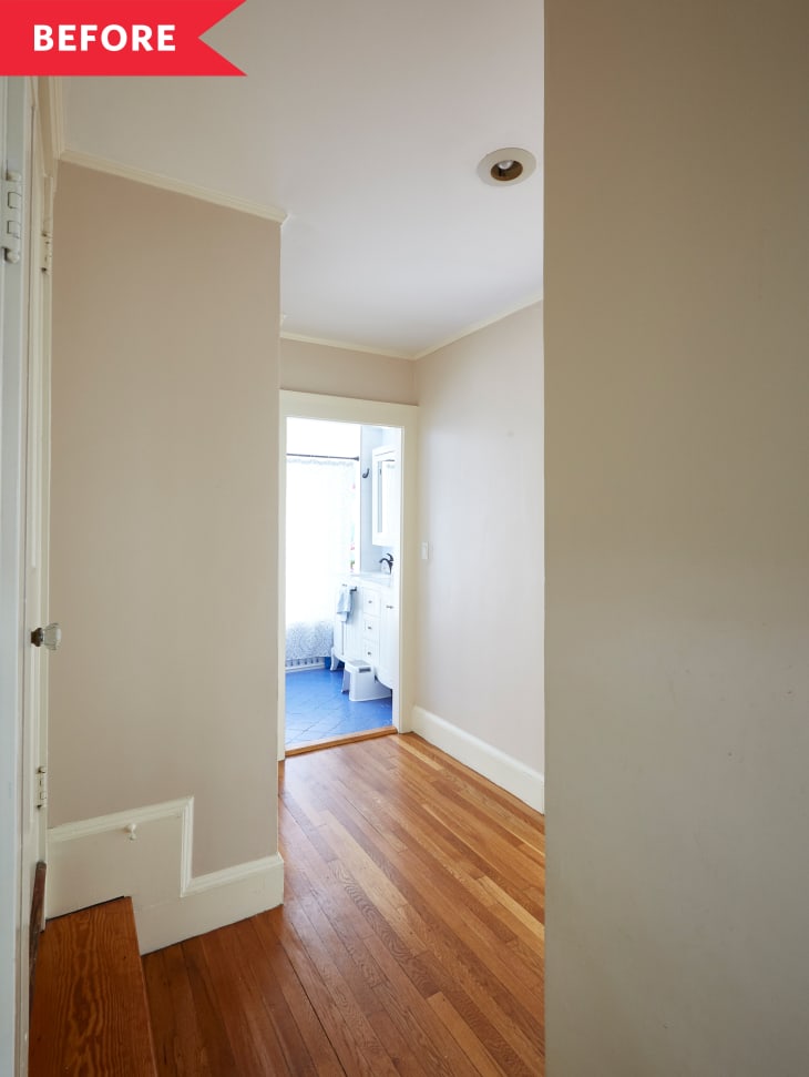 Beige bare hallway before