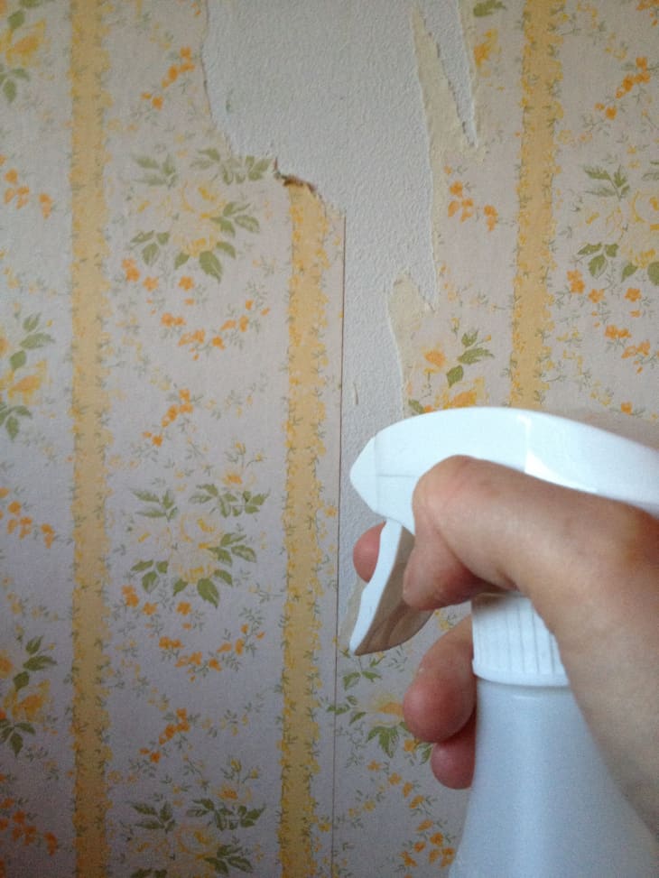 Easy & All Natural Wallpaper Removal Tip: Use Vinegar and Hot Water |  Apartment Therapy