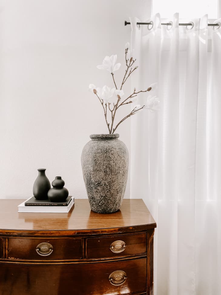 Mud vase styled in the home of Erika Espiritu