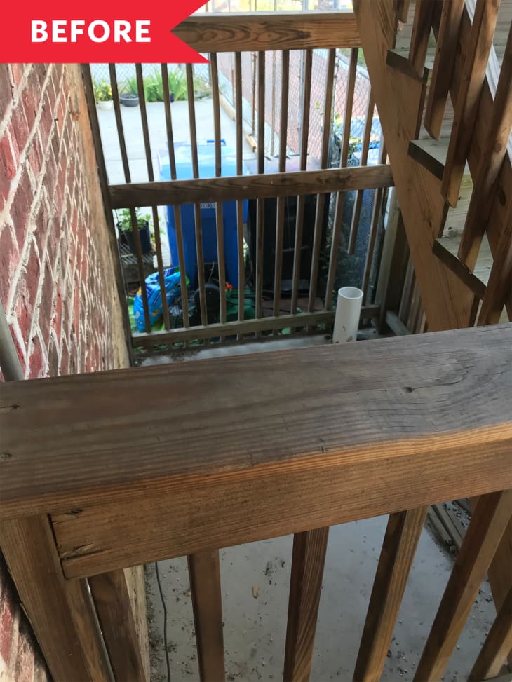 Stair landing before