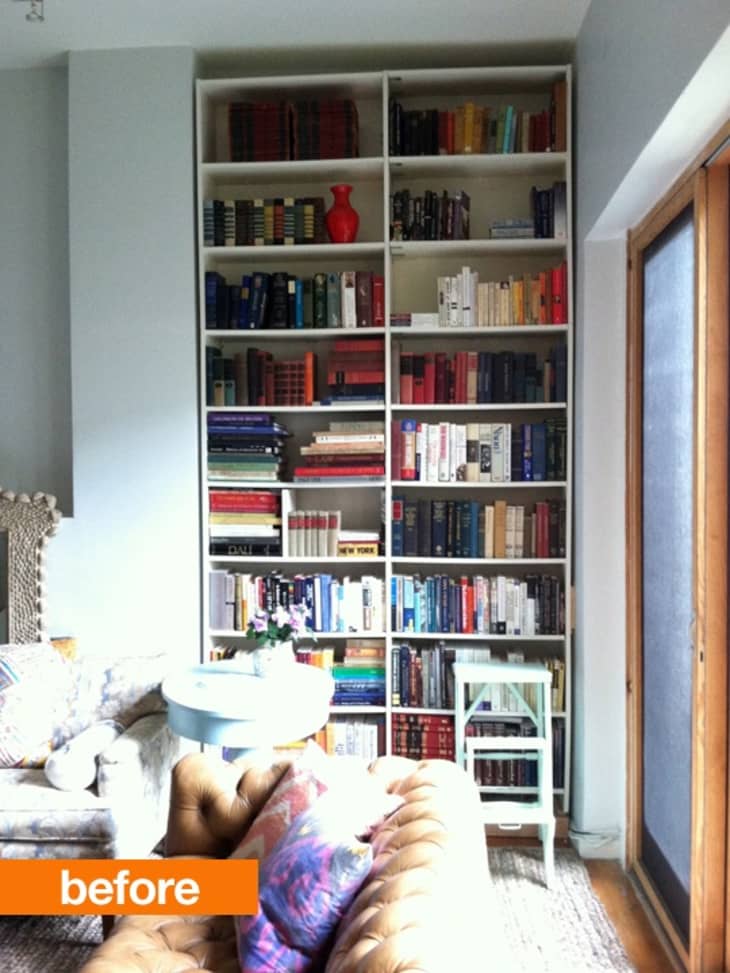 Before & After Jenny’s Builtin IKEA Billy Bookshelves Apartment Therapy