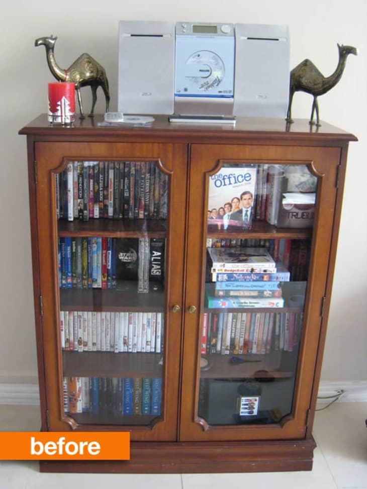 Before After DVD Cabinet Take 2 Apartment Therapy