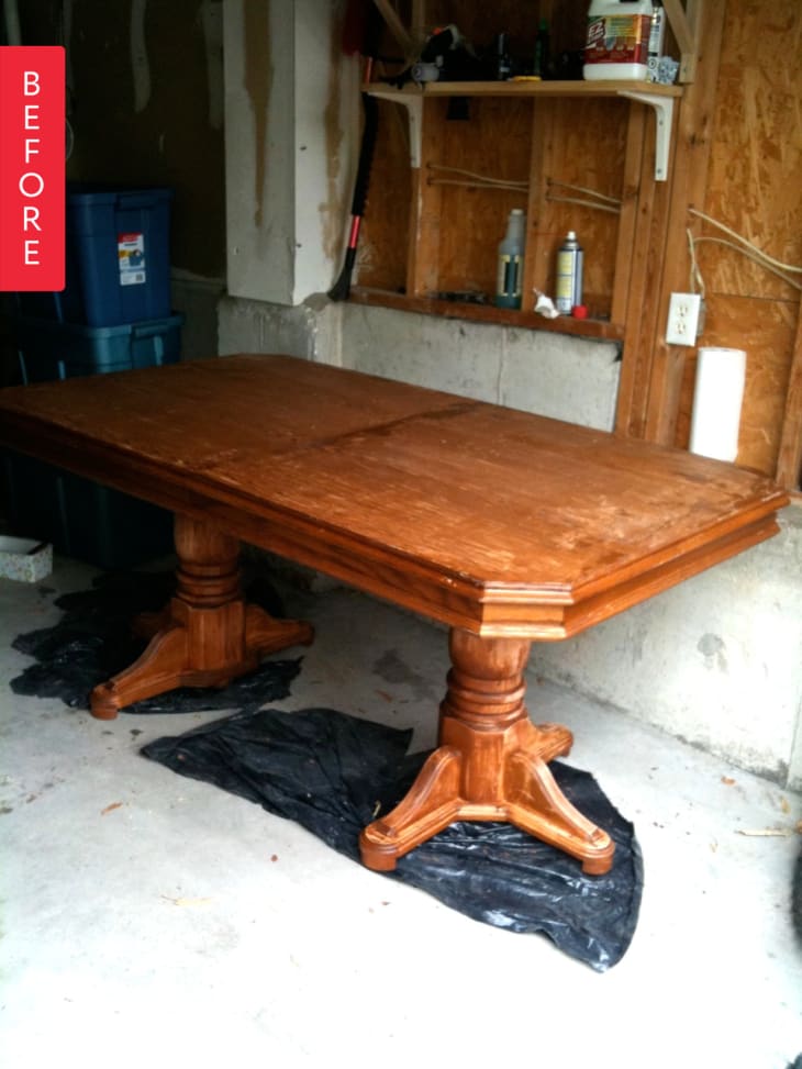 Before After 50 Table Goes Farmhouse Apartment Therapy