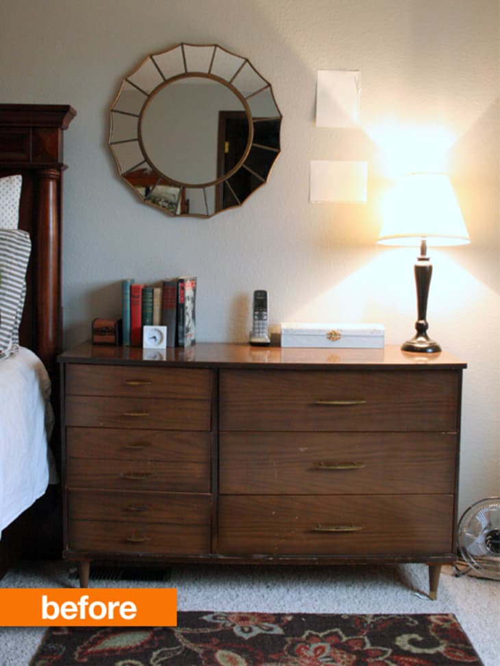 Before & After Lettie’s No Longer Looks Like Laminate Dresser Apartment Therapy
