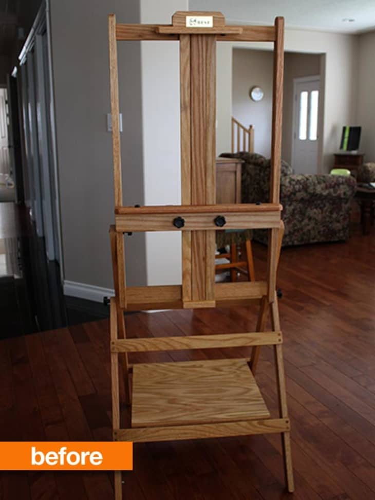 Before & After Transforming an Artist’s Easel into a Media Stand