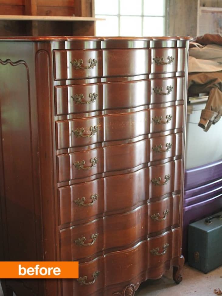 Before & After Erin’s Inherited Dresser Apartment Therapy