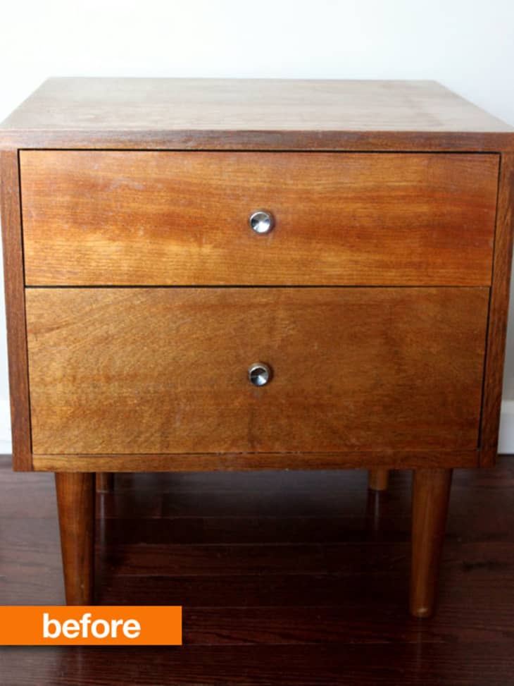Before & After Laura’s Refreshed Nightstand Apartment Therapy