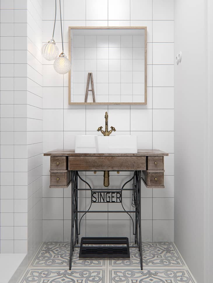 Small space deals bathroom vanity