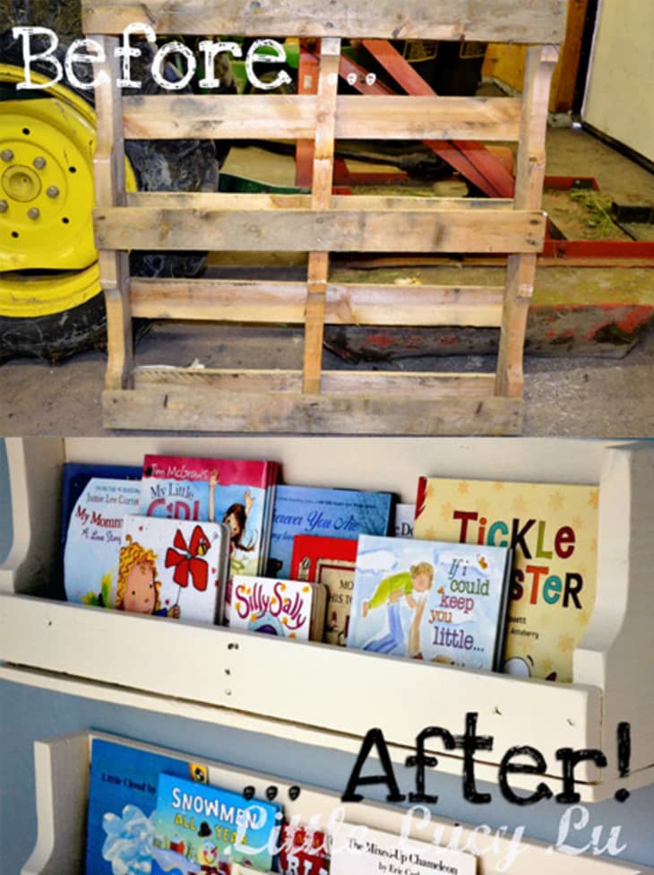 Pallet bookshelf shop